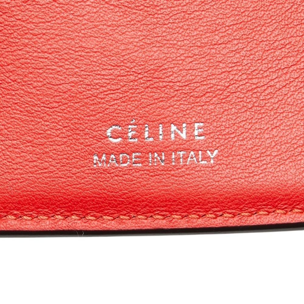 Celine Compact Wallet Multifunction Red Folded Be… - image 7